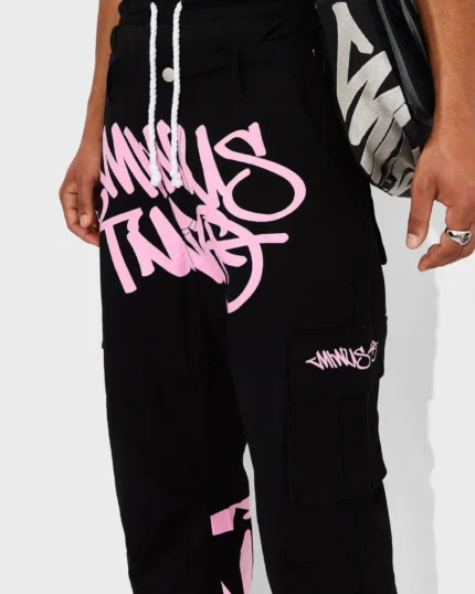 Minus Two Graff Noir Cargos(Logo Rose) (3)