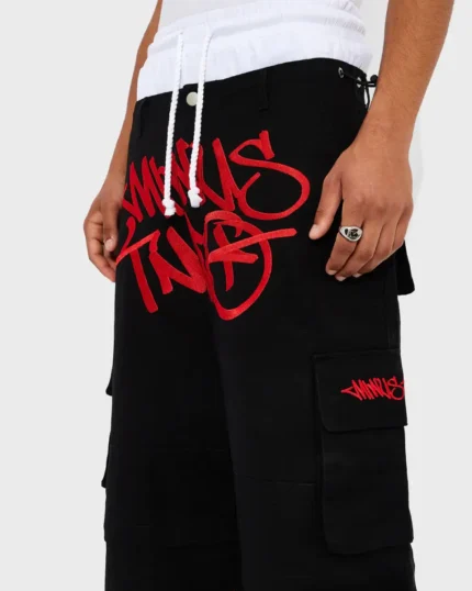 Minus Two Graff Noir Décapotable Cargos(Logo Rouge) (4)